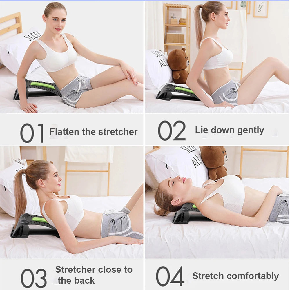 Magnetic Back Massage Muscle Relax Stretcher Posture Therapy Corrector Back Stretch Spine Stretcher Lumbar Support Pain Relief